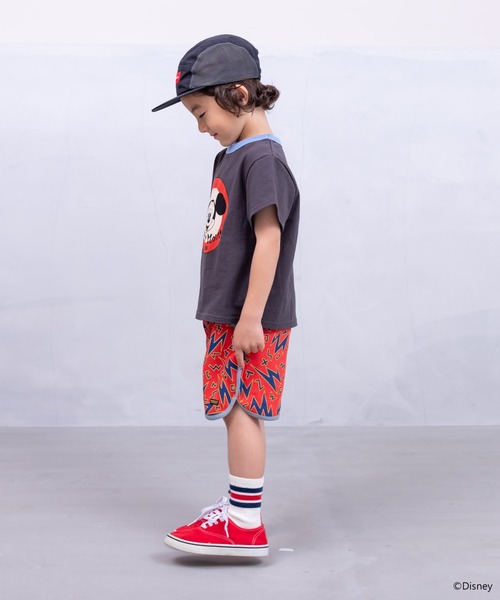 BIG FIELD（ビッグフィールド）の「【Disney】ミッキーマウス ハンソデTシャツ(80～150cm）（Tシャツ/カットソー・キッズ・チャコール/オレンジ/グリーン/アイボリー・80/90/95/100/110/120/130/140/150）」の18枚目の写真