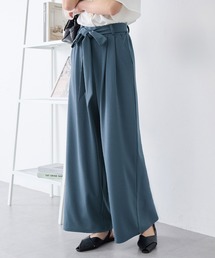 共布リボン付ワイドパンツ