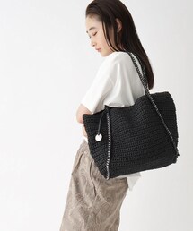 OPAQUE.CLIP | フリルかぎ針あみバッグ【A4収納可/軽量】(トートバッグ)