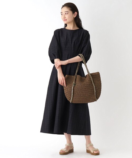 OPAQUE.CLIP（オペークドットクリップ）の「◆フリルかぎ針あみバッグ【A4収納可/軽量】（トートバッグ・レディース・ブラック/ブラウン系・00）」の18枚目の写真