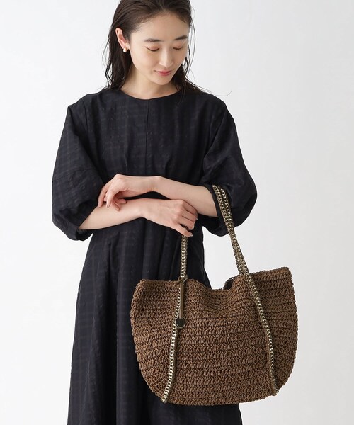 OPAQUE.CLIP（オペークドットクリップ）の「◆フリルかぎ針あみバッグ【A4収納可/軽量】（トートバッグ・レディース・ブラック/ブラウン系・00）」の12枚目の写真