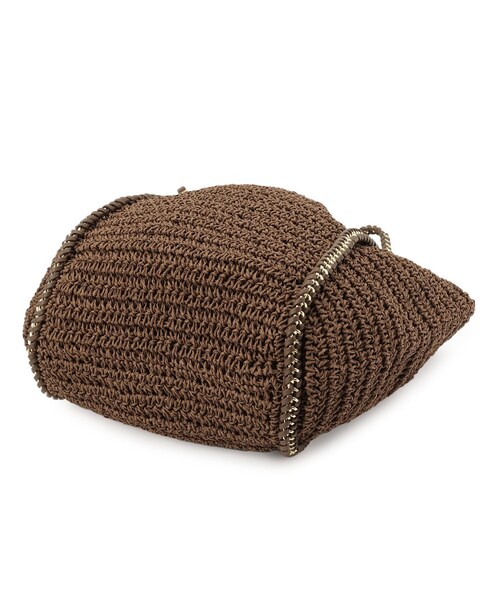 OPAQUE.CLIP（オペークドットクリップ）の「◆フリルかぎ針あみバッグ【A4収納可/軽量】（トートバッグ・レディース・ブラック/ブラウン系・00）」の9枚目の写真