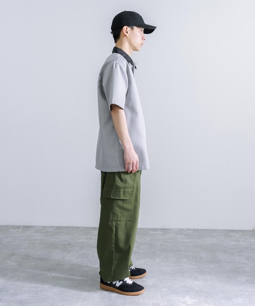 Rocky Monroe(ロッキーモンロー)の「オーバーサイズ マリアルード レギュラーカラー半袖シャツ(シャツ/ブラウス・メンズ・ブラック/ダークグリーン/グレー・M/L/XL)」の22枚目の写真