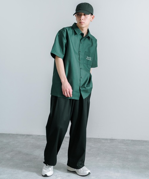 Rocky Monroe(ロッキーモンロー)の「オーバーサイズ マリアルード レギュラーカラー半袖シャツ(シャツ/ブラウス・メンズ・ブラック/ダークグリーン/グレー・M/L/XL)」の13枚目の写真