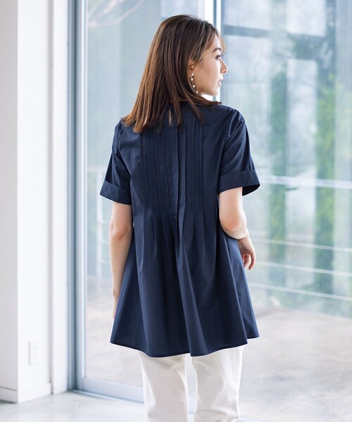 Plage バックデザイン フレアチュニック Tiaclasse（ティアクラッセ）の「【洗える】バックピンタック