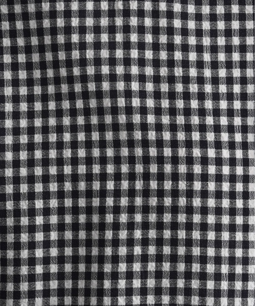 INTERPLANET（インタープラネット）の「ワッシャーギンガムチェックフリルボリューム袖プルオーバー（シャツ/ブラウス・レディース・ブラウン/ネイビー・FREE）」の18枚目の写真