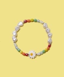 フラワービーズブレスレット