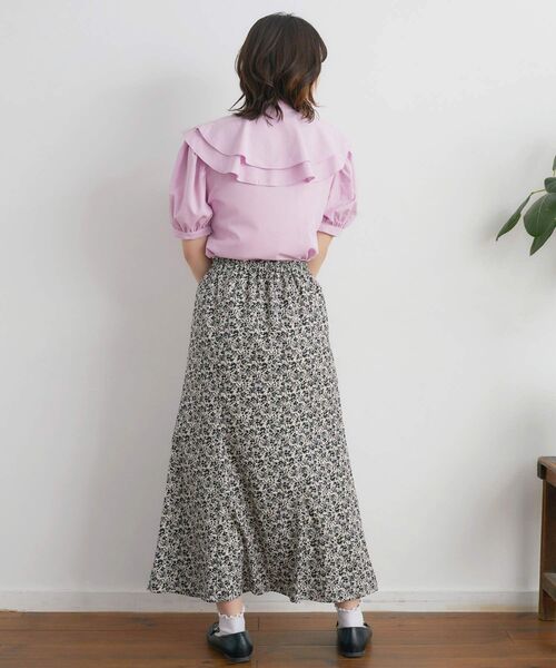 RETRO GIRL（レトロガール）の「ダブルフリル襟ボウタイBL（シャツ/ブラウス・レディース・ブルー/オフホワイト/ピンク・FREE）」の14枚目の写真