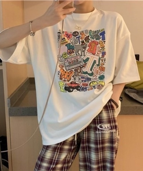 SHEENA（シーナ）の「グラフィックロゴBIGＴシャツ（Tシャツ/カットソー・レディース・ブラック/ホワイト/グリーン/オレンジ・M）」の18枚目の写真