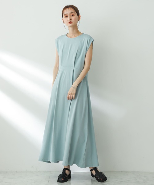 beautiful people ワンピース アイボリー 0240824S1065 セール】 デザインフレアーギャザーワンピース （ワンピース