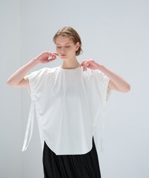 LANVIN en Bleu（ランバンオンブルー）の「ギャザードロストオーバーカットソー（Tシャツ/カットソー）」