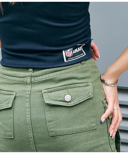 ANAP（アナップ）の「NFL×ANAPコルセットデザインタンクトップ（タンクトップ・レディース・ブラック/オフホワイト/モスグリーン・FREE）」の17枚目の写真