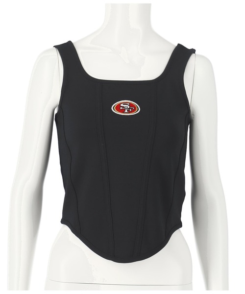 ANAP（アナップ）の「NFL×ANAPコルセットデザインタンクトップ（タンクトップ・レディース・ブラック/オフホワイト/モスグリーン・FREE）」の5枚目の写真