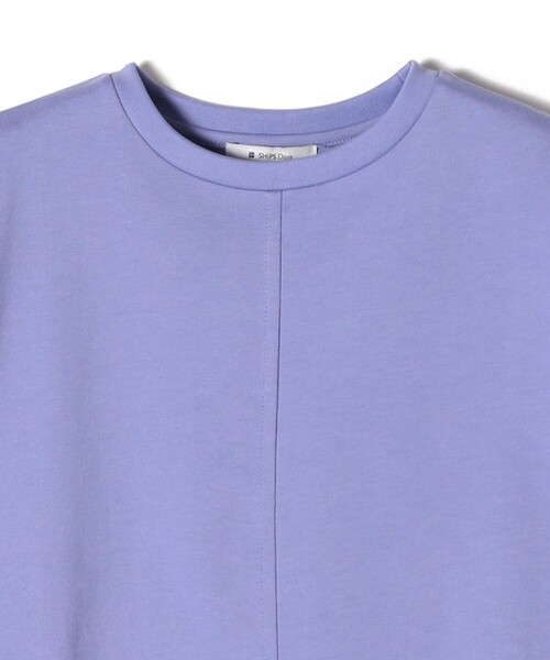 SHIPS Days(シップスデイズ)の「SHIPS Days:コットン プレーティング クロップド プルオーバー(Tシャツ/カットソー・レディース・オフホワイト/ブラック/パープル・ONE SIZE)」の7枚目の写真