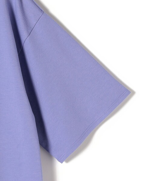 SHIPS Days(シップスデイズ)の「SHIPS Days:コットン プレーティング クロップド プルオーバー(Tシャツ/カットソー・レディース・オフホワイト/ブラック/パープル・ONE SIZE)」の8枚目の写真