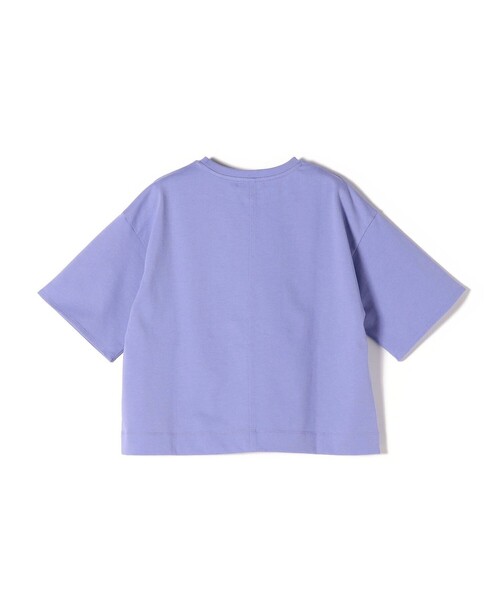 SHIPS Days(シップスデイズ)の「SHIPS Days:コットン プレーティング クロップド プルオーバー(Tシャツ/カットソー・レディース・オフホワイト/ブラック/パープル・ONE SIZE)」の10枚目の写真