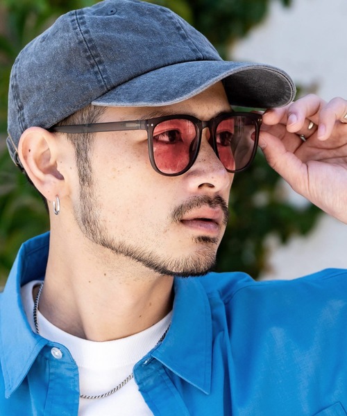 Rocky Monroe（ロッキーモンロー）の「ウェリントン型UVカット折りたたみサングラス（サングラス・メンズ・ピンク/ブラウン/イエロー/ブラック/ライトピンク・FREE）」の15枚目の写真