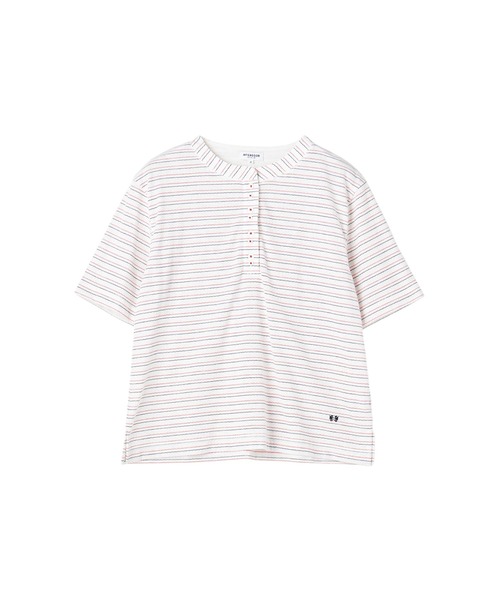 McGREGOR(マックレガー)の「ヘンリーネックハニカムボーダー(Tシャツ/カットソー・レディース・ホワイト/チャコールグレー/ネイビー/ロイヤルブルー/コーラル・M/L)」の10枚目の写真