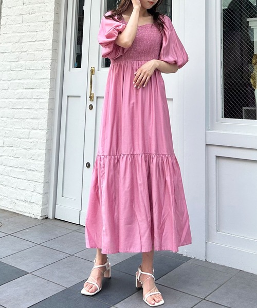 INGNI（イング）の「Backリボンスクエアネックバルーンスリーブ