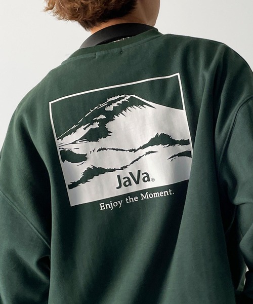 Java(ジャバ)の「《Javaジャバコラボ》さりげない存在感。ミックス見えバックプリント裏起毛スウェット(スウェット・メンズ・ブラック/ネイビー/グリーン/オフホワイト・LARGE/SMALL/MEDIUM/X-LARGE)」の20枚目の写真