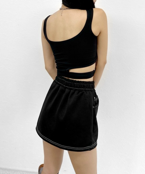 LVEU.(ラブユ.)の「Asymmetric ring design bra tank top / アシンメトリーリングデザインブラタンクトップ(タンクトップ・レディース・ブラック・FREE)」の11枚目の写真