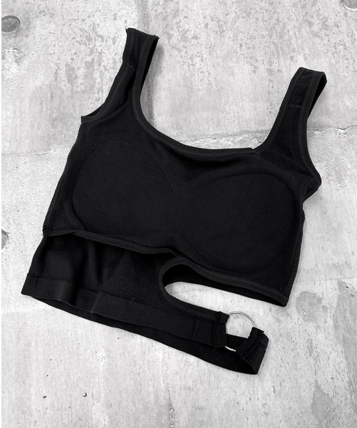 LVEU.(ラブユ.)の「Asymmetric ring design bra tank top / アシンメトリーリングデザインブラタンクトップ(タンクトップ・レディース・ブラック・FREE)」の10枚目の写真