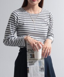 fredy emue | シアーテレコボーダー ロンT(Tシャツ/カットソー)