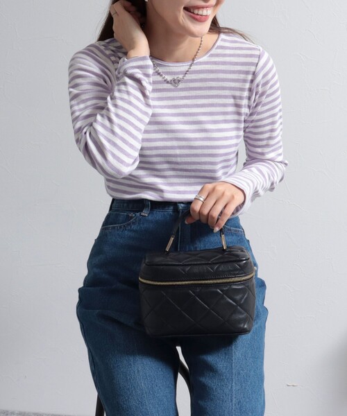 fredy emue（フレディエミュ）の「シアーテレコボーダー ロンT（Tシャツ/カットソー・レディース・ブラック系その他/グレー系その他/ベージュ系その他/パープル系その他・38）」の13枚目の写真