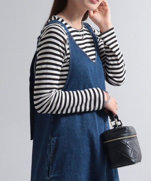 fredy emue（フレディエミュ）の「シアーテレコボーダー ロンT（Tシャツ/カットソー・レディース・ブラック系その他/グレー系その他/ベージュ系その他/パープル系その他・38）」の21枚目の写真