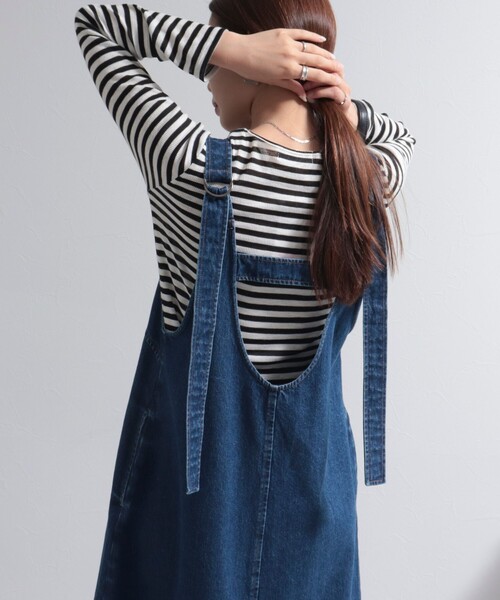 fredy emue（フレディエミュ）の「シアーテレコボーダー ロンT（Tシャツ/カットソー・レディース・ブラック系その他/グレー系その他/ベージュ系その他/パープル系その他・38）」の22枚目の写真