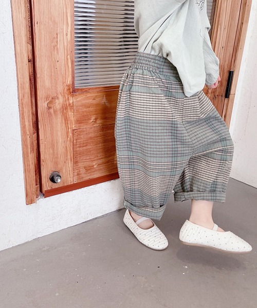 aimoha(アイモハ)の「aimoha-KIDS- 子供服ハイウェストチェック柄テーパードパンツ(チノパンツ・キッズ・レッド/グレー・120/90/100/80/130/110)」の15枚目の写真