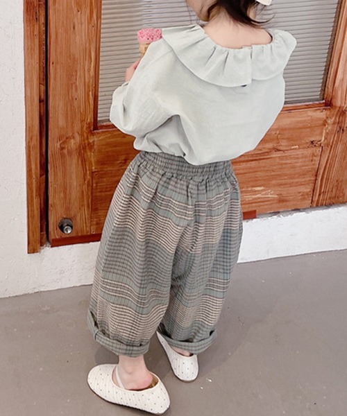 aimoha(アイモハ)の「aimoha-KIDS- 子供服ハイウェストチェック柄テーパードパンツ(チノパンツ・キッズ・レッド/グレー・120/90/100/80/130/110)」の20枚目の写真
