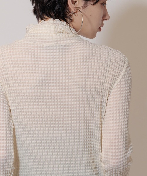 Limue（リミュ）の「メロウシャーリングトップス（Tシャツ/カットソー・レディース・チャコールグレー/アイボリー/ダークブルー・FREE）」の14枚目の写真