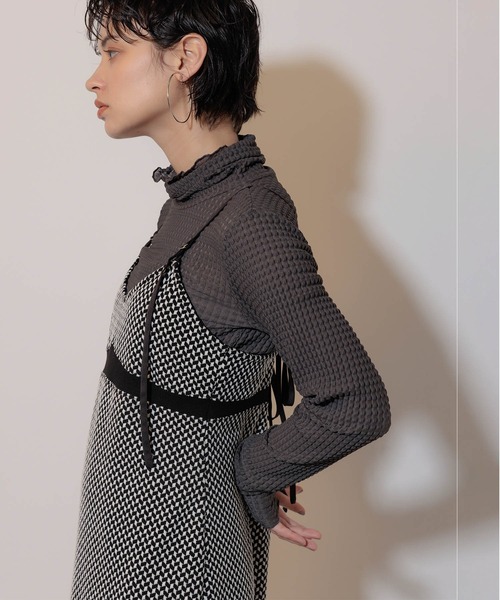 Limue（リミュ）の「メロウシャーリングトップス（Tシャツ/カットソー・レディース・チャコールグレー/アイボリー/ダークブルー・FREE）」の5枚目の写真