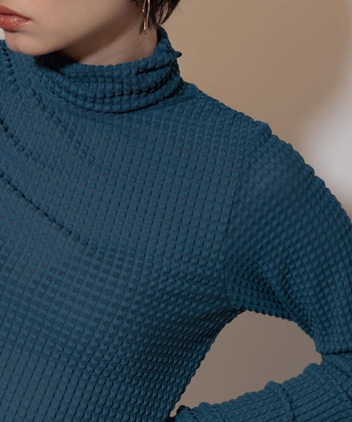 Limue（リミュ）の「メロウシャーリングトップス（Tシャツ/カットソー・レディース・チャコールグレー/アイボリー/ダークブルー・FREE）」の6枚目の写真