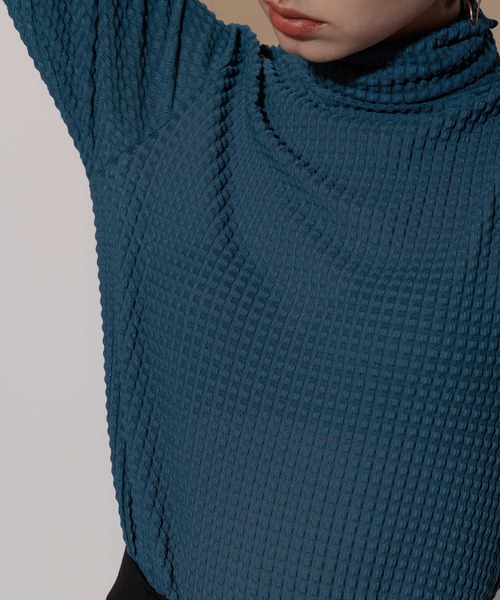 Limue（リミュ）の「メロウシャーリングトップス（Tシャツ/カットソー・レディース・チャコールグレー/アイボリー/ダークブルー・FREE）」の10枚目の写真