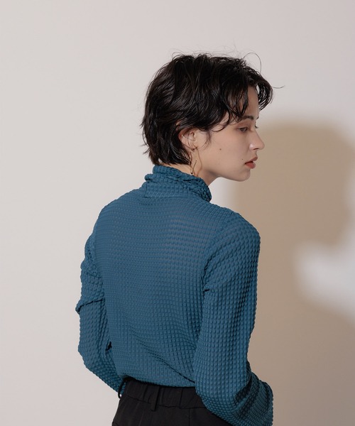 Limue（リミュ）の「メロウシャーリングトップス（Tシャツ/カットソー・レディース・チャコールグレー/アイボリー/ダークブルー・FREE）」の22枚目の写真