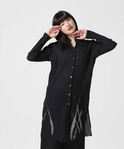 KMRii（ケムリ）の「KMRii/ケムリ/Discharged shirt（シャツ/ブラウス・レディース・ブラック・1）」の4枚目の写真