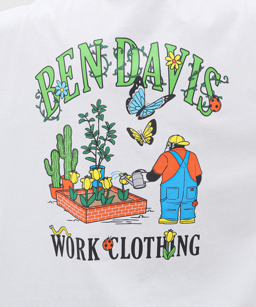 BEN DAVIS ORIGINALS（ベンデイビスオリジナルス）の「【BEN DAVIS / ベンデイビス】別注 Tシャツ ”Gardening”（Tシャツ/カットソー・メンズ・ブラウン/ホワイト/チャコールグレー・LARGE/MEDIUM/X-LARGE）」の20枚目の写真