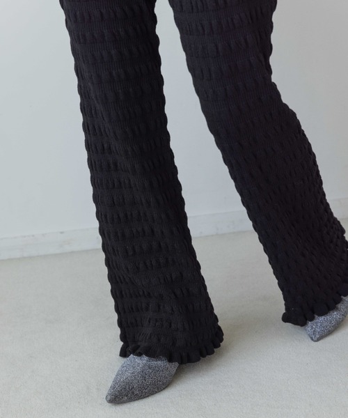 yuw（ユウ）の「ポコポコフリルニットパンツ　969799（その他パンツ・レディース・ブルー/ブラック・FREE）」の9枚目の写真