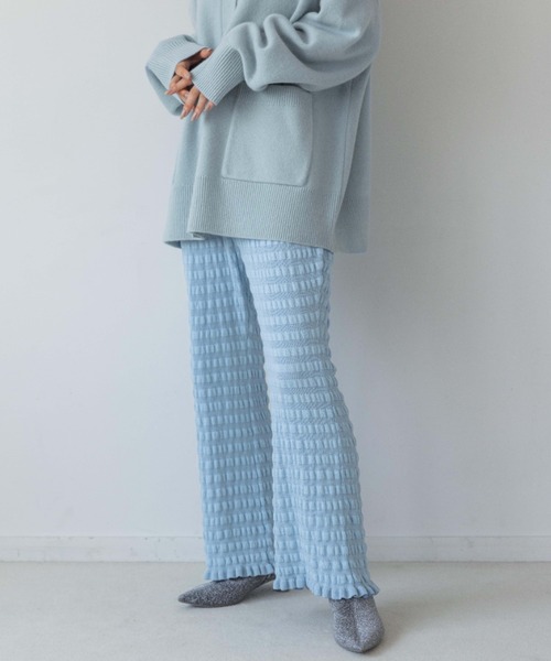yuw（ユウ）の「ポコポコフリルニットパンツ　969799（その他パンツ・レディース・ブルー/ブラック・FREE）」の14枚目の写真