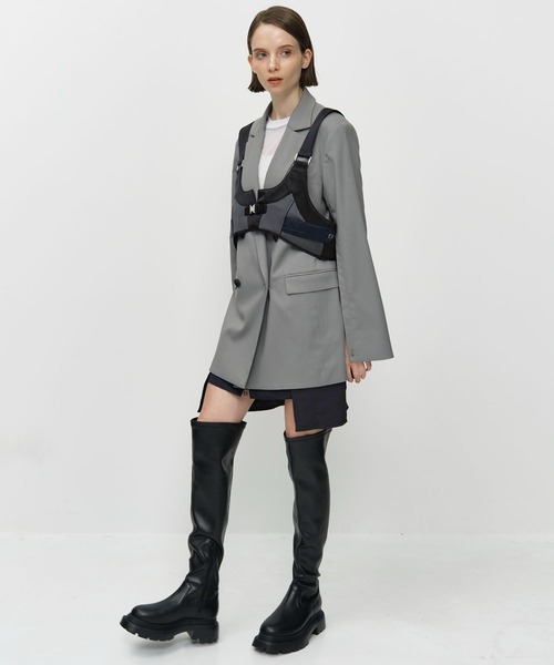 CITY TOKYO（シティトウキョウ）の「ストレッチニーハイブーツ（ブーツ・レディース・ブラック・1/2）」の3枚目の写真