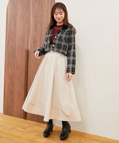 MAJESTIC LEGON(マジェスティックレゴン)の「twinkleショートジャケット(その他アウター・レディース・ホワイト系その他2/ブラック・MEDIUM)」の9枚目の写真