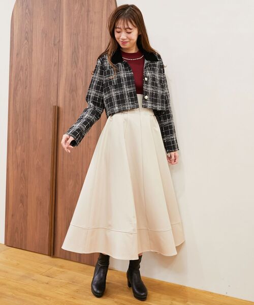 MAJESTIC LEGON(マジェスティックレゴン)の「twinkleショートジャケット(その他アウター・レディース・ホワイト系その他2/ブラック・MEDIUM)」の10枚目の写真