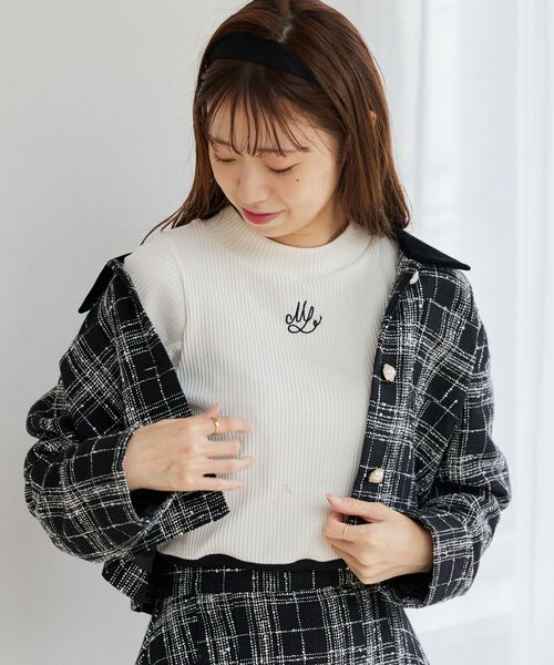 MAJESTIC LEGON(マジェスティックレゴン)の「twinkleショートジャケット(その他アウター・レディース・ホワイト系その他2/ブラック・MEDIUM)」の22枚目の写真
