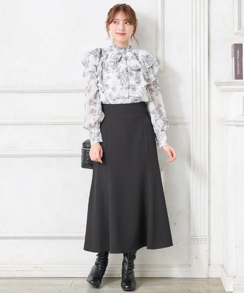 INGNI（イング）の「2Wayリボン花柄シアーフリル／ブラウス（シャツ