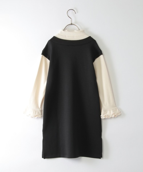 ikka（イッカ）の「ジャンスカドッキングワンピース（120~160cm）（ワンピース・キッズ・ブラック/キャメル・120/160/150/130/140）」の4枚目の写真