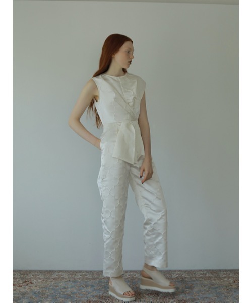 AMAIL（アマイル）の「Wave mood coverall（つなぎ/オールインワン・レディース・アイボリー/グレー・FREE）」の3枚目の写真