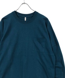 ポケット付き ドルマンスリーブ オーバーサイズ ロングTシャツ / ミドルウエイト コットン天竺 クルーネック