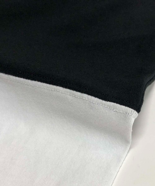 TRAP/U （トラップユー）の「ポケット付き ドルマンスリーブ オーバーサイズ ロングTシャツ / ミドルウエイト コットン天竺 クルーネック（Tシャツ/カットソー・メンズ・ホワイト×ブラック/ダークブルー/杢グレー/ホワイト/ブラック×ホワイト/ダークグリーン/ブラック・M/L）」の20枚目の写真